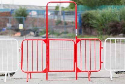     Crowd Control Walkway Barrier With Gate

