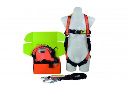     Aresta Two Point Comfort Stretch Harness, Elasticated Webbing Lanyard with Scaffold Snap Hook & Carabiner, in Kit Bag
