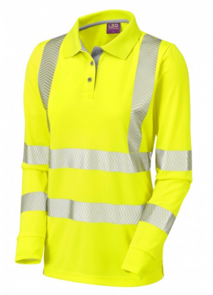     POLLYFIELD ISO 20471 Class 2 Coolviz Ultra Women's Sleeved Polo Shirt
