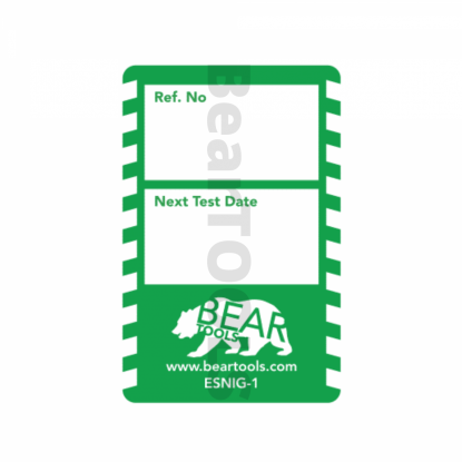     BearTOOLS Equipment Safety Notice Insert - Next Inspection Green
